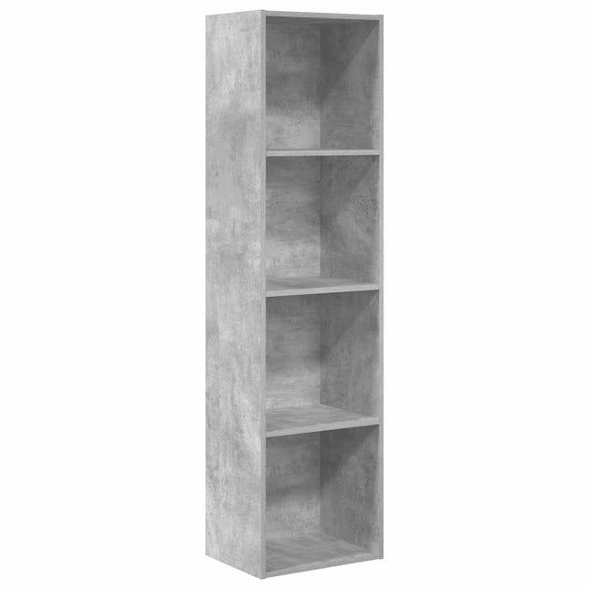 bogreol 40x30x152 cm konstrueret træ betongrå