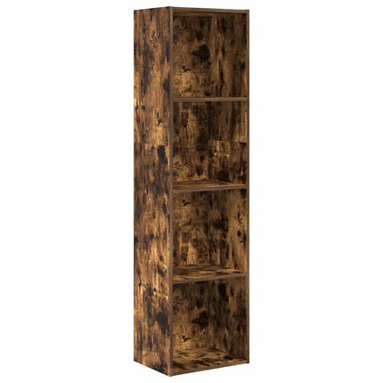 bogreol 40x30x152 cm konstrueret træ røget egetræsfarve