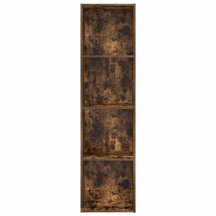 bogreol 40x30x152 cm konstrueret træ røget egetræsfarve