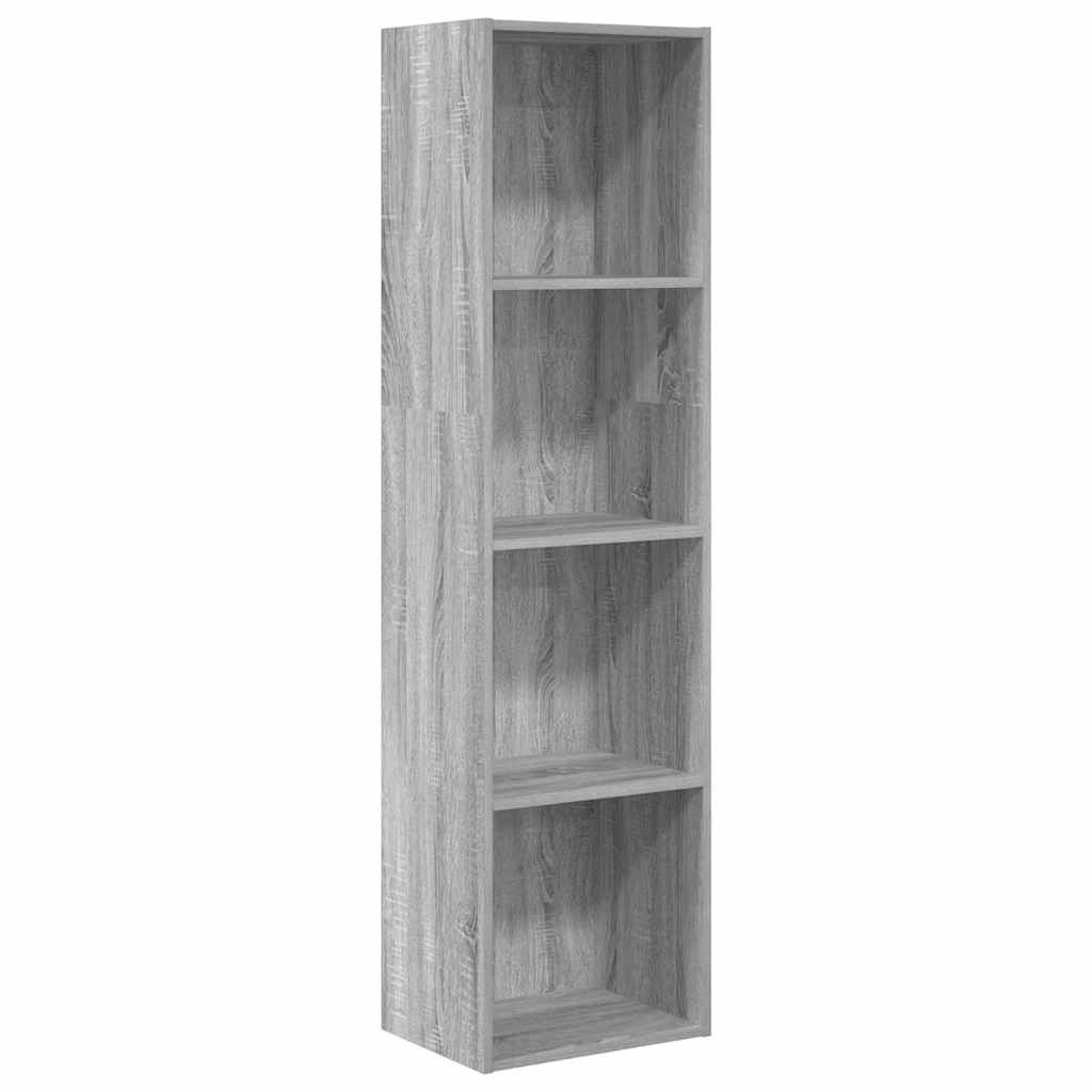 bogreol 40x30x152 cm konstrueret træ grå sonoma-eg billede