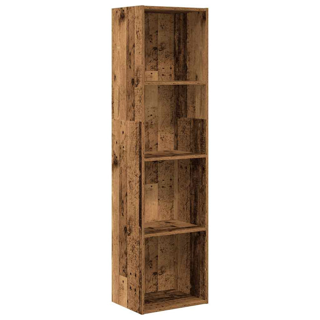bogreol 40x30x152 cm konstrueret træ gammelt trælook