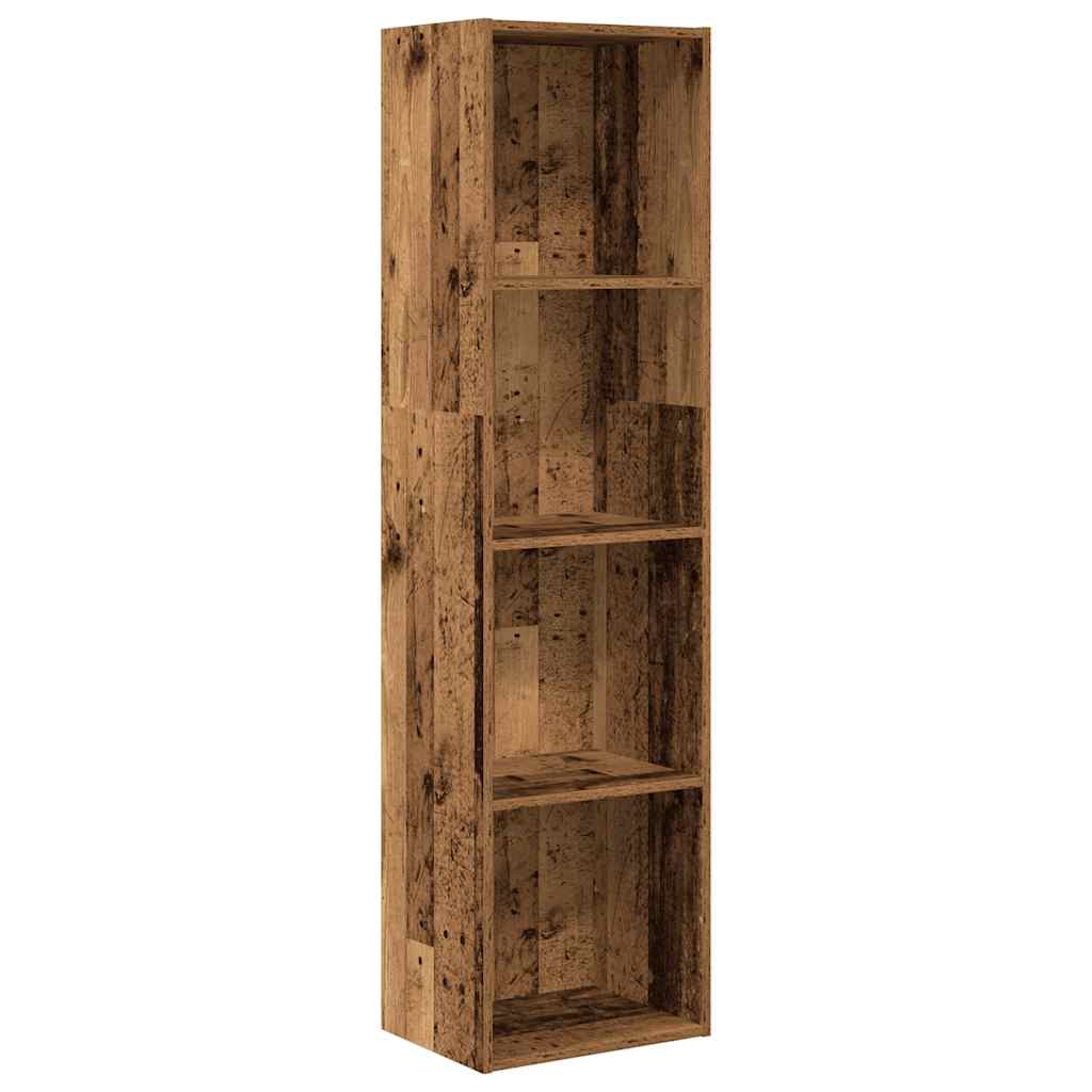 bogreol 40x30x152 cm konstrueret træ gammelt trælook billede