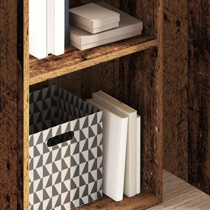 bogreol 40x30x152 cm konstrueret træ gammelt trælook