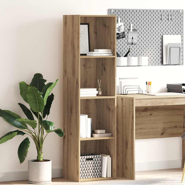 bogreol 40x30x152 cm konstrueret træ gammelt eg