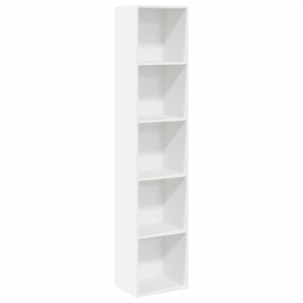 Bogreol 60X30X Konstrueret Træ Hvid - 40 cm / 189 cm