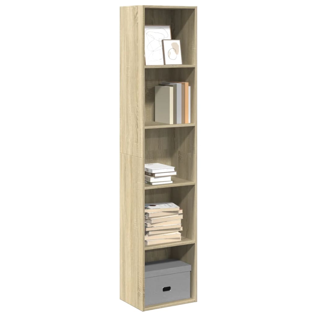bogreol 40x30x189 cm konstrueret træ sonoma-eg billede