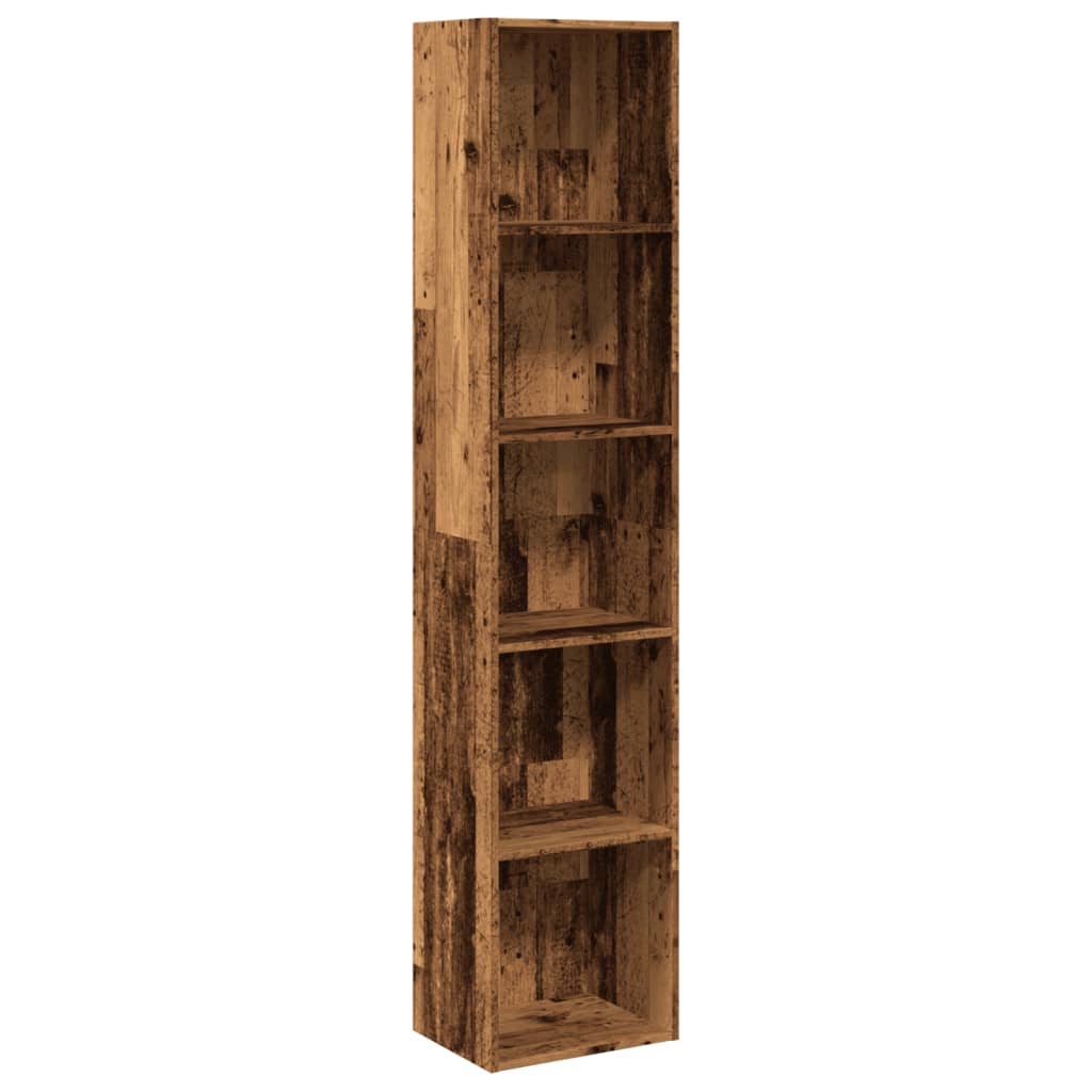 bogreol 40x30x189 cm konstrueret træ gammelt trælook billede