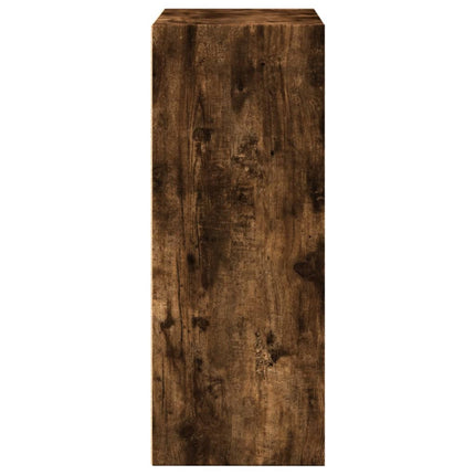 bogreol 60x30x77 cm konstrueret træ røget egetræsfarve