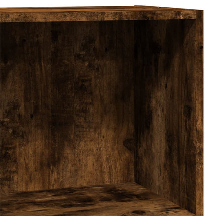 bogreol 60x30x77 cm konstrueret træ røget egetræsfarve