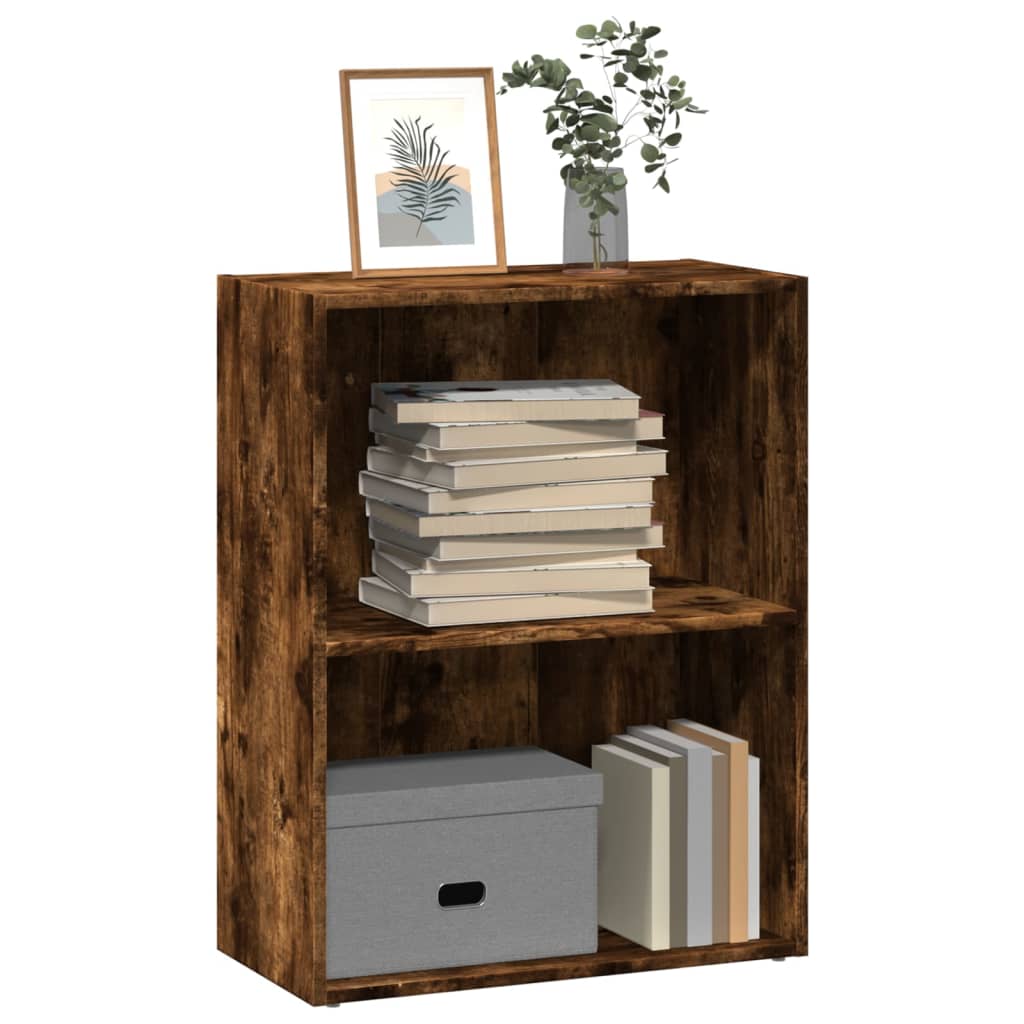 vidaXL bogreol 60x30x77 cm konstrueret træ røget egetræsfarve