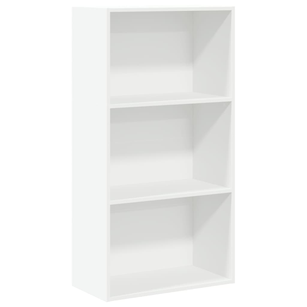 Bogreol 60×30×114 cm - konstrueret træ, hvid