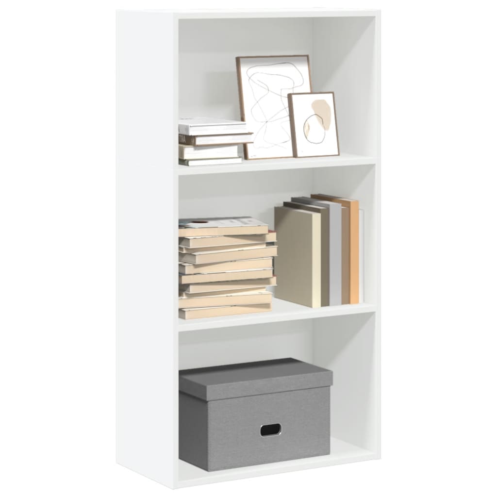 bogreol 60x30x114 cm konstrueret træ hvid billede