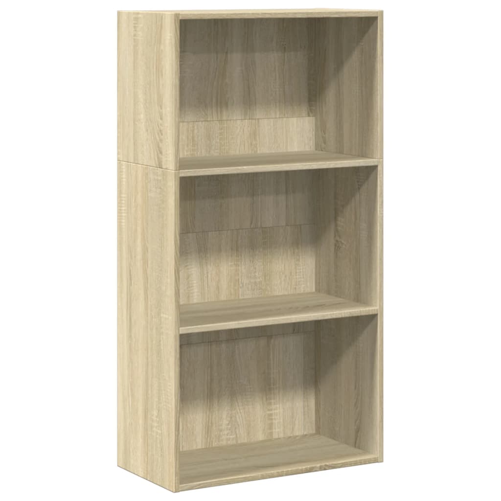 bogreol 60x30x114 cm konstrueret træ sonoma-eg billede