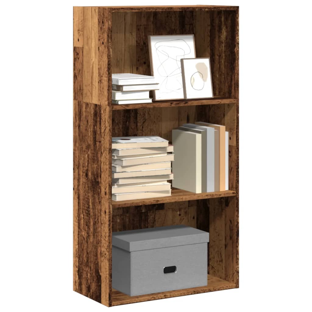 bogreol 60x30x114 cm konstrueret træ antikt træ billede