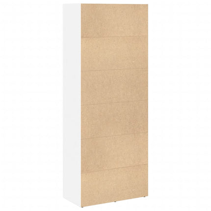 bogreol 60x30x152 cm konstrueret træ hvid