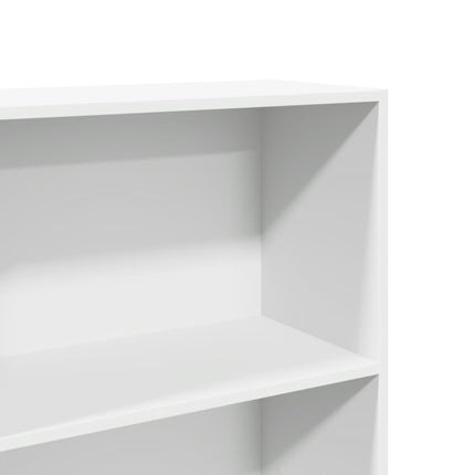 bogreol 60x30x152 cm konstrueret træ hvid