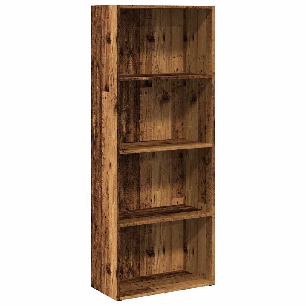 bogreol 60x30x152 cm konstrueret træ antikt træ billede