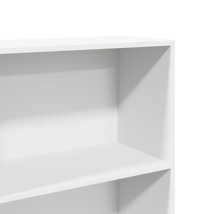 bogreol 60x30x189 cm konstrueret træ hvid