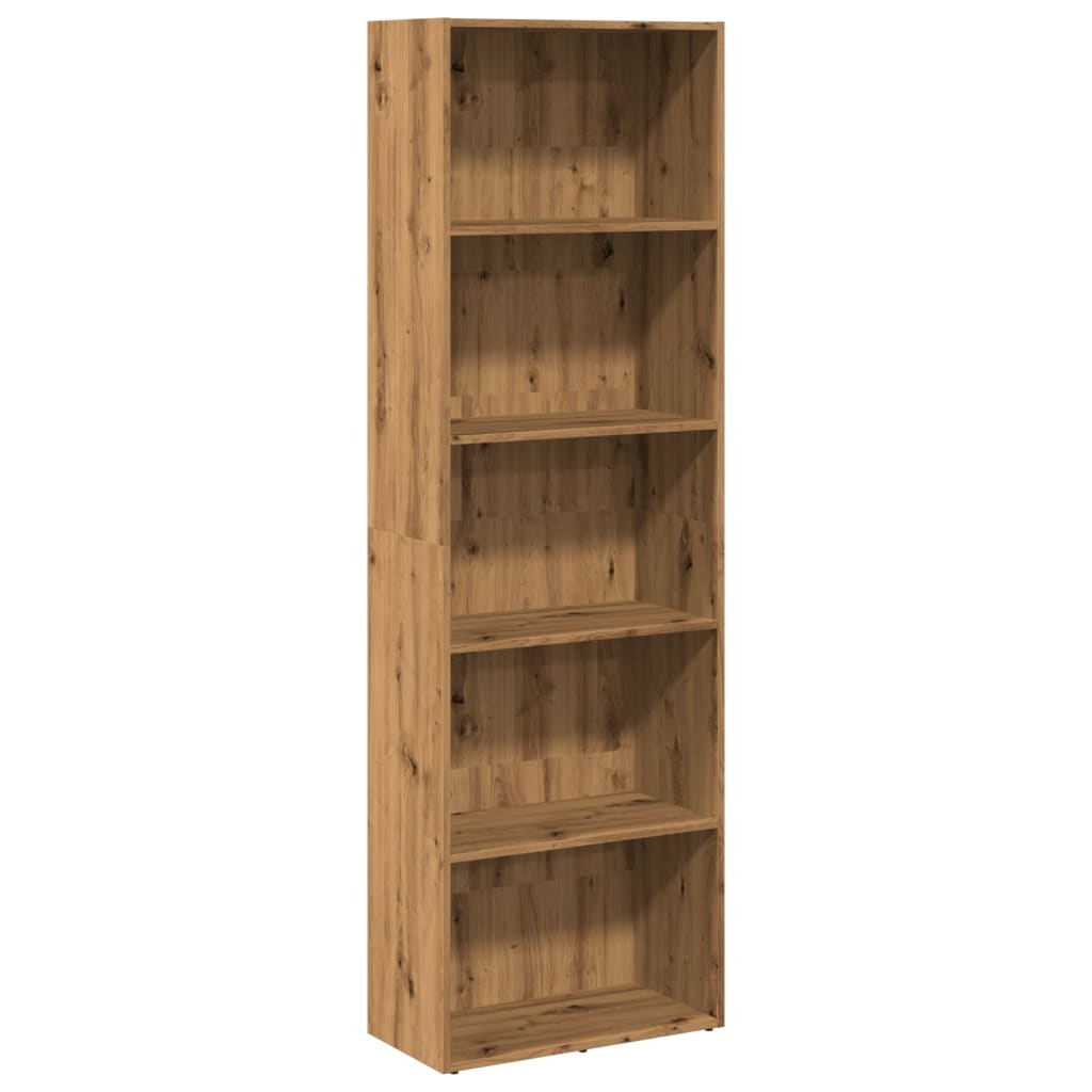 bogreol 60x30x189 cm konstrueret træ gammelt eg
