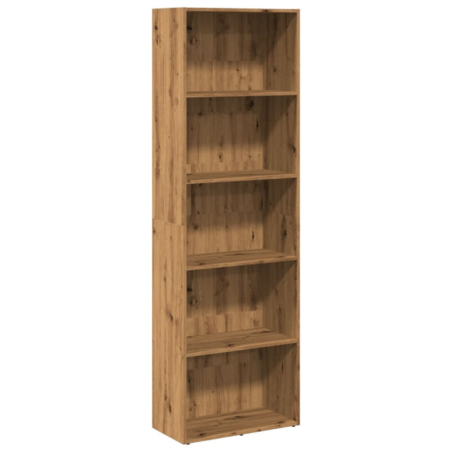bogreol 60x30x189 cm konstrueret træ gammelt eg