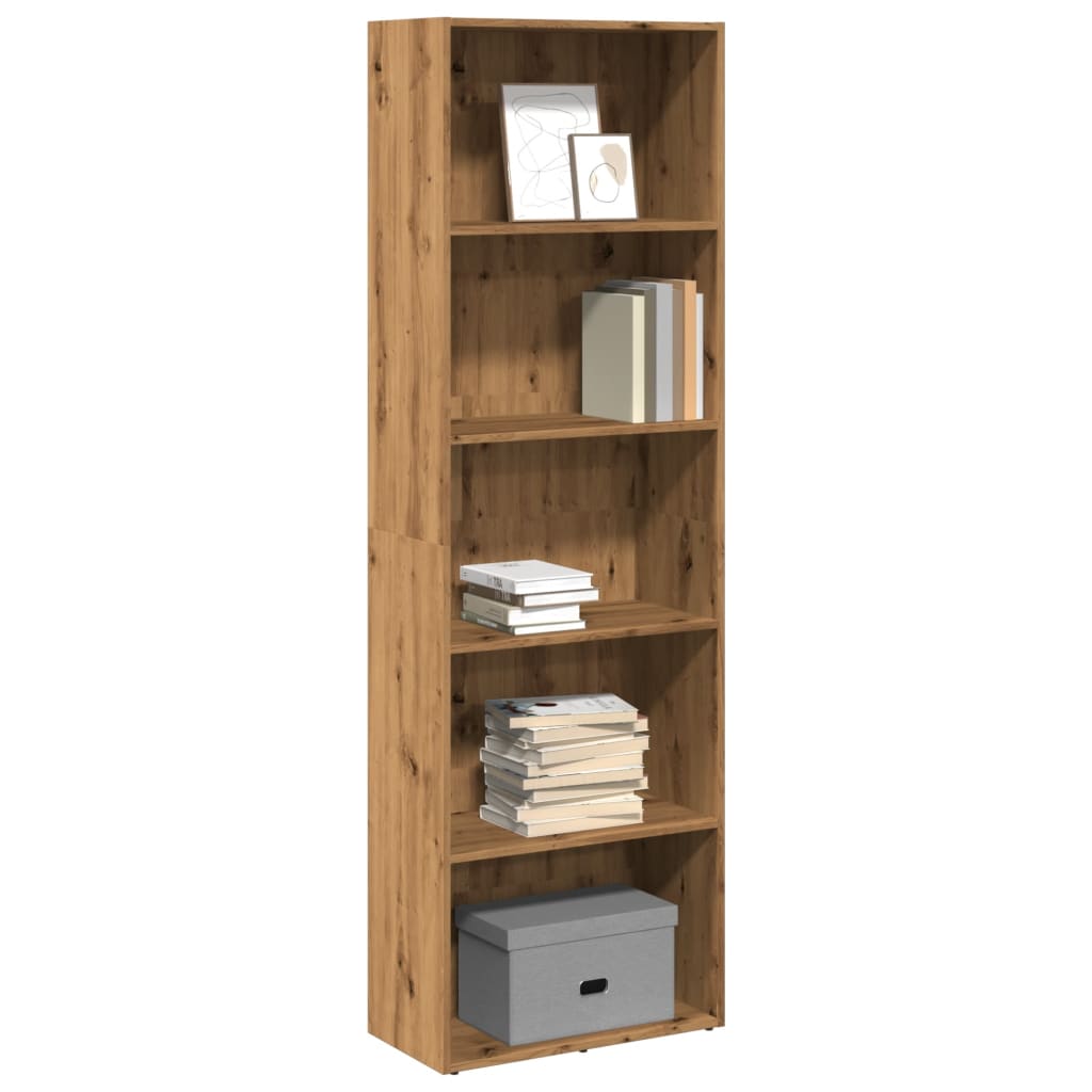 Bogreol 80X30X Konstrueret Træ Egetræsfarve Artisian Oak - 60 cm / 189 cm