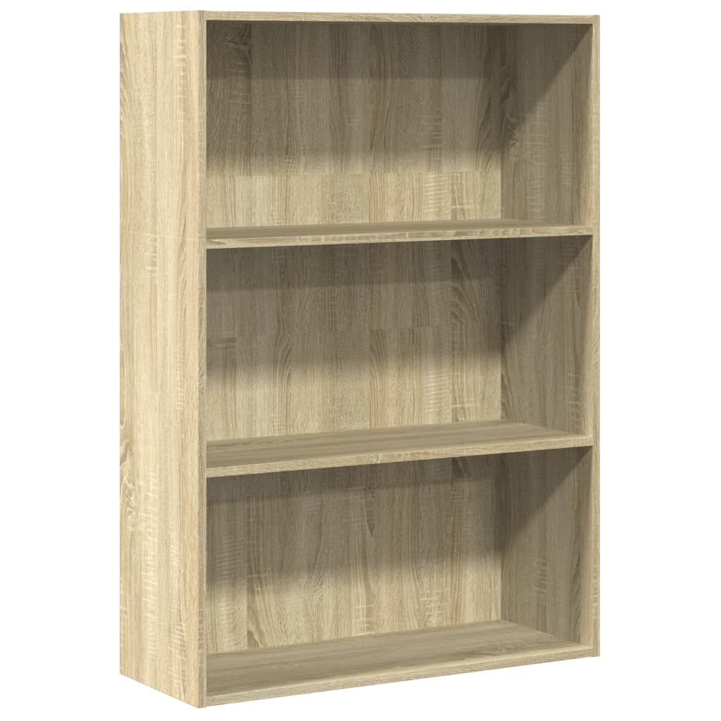 bogreol 80x30x114 cm konstrueret træ sonoma-eg billede