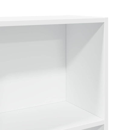 bogreol 80x30x152 cm konstrueret træ hvid