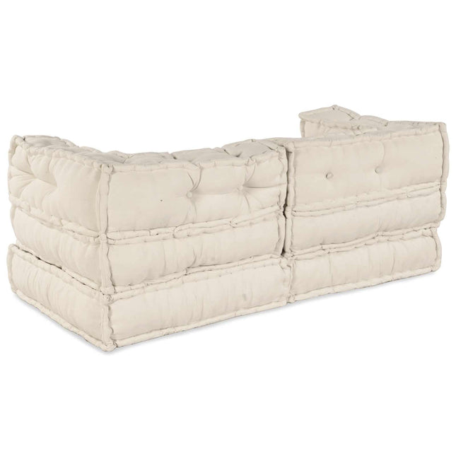 Modulssofa Enhed 2 pcs Cremefarvet 140 x 70 x 56 cm Stof