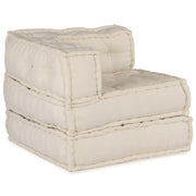 Modulssofa Enhed 3 pcs Cremefarvet Stof