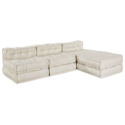 Modulssofa Enhed 4 pcs Cremefarvet Stof