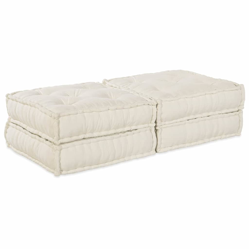 Modulssofa Enhed 2 pcs Cremefarvet 140 x 70 x 36 cm Stof