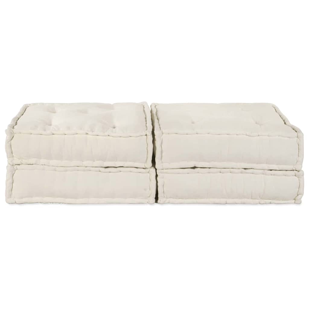 Modulssofa Enhed 2 pcs Cremefarvet 140 x 70 x 36 cm Stof