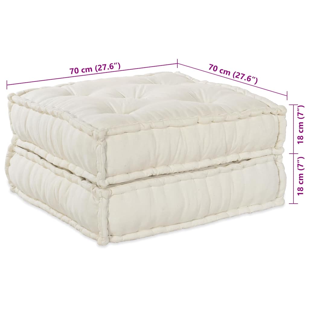 Modulssofa Enhed 2 pcs Cremefarvet 140 x 70 x 36 cm Stof
