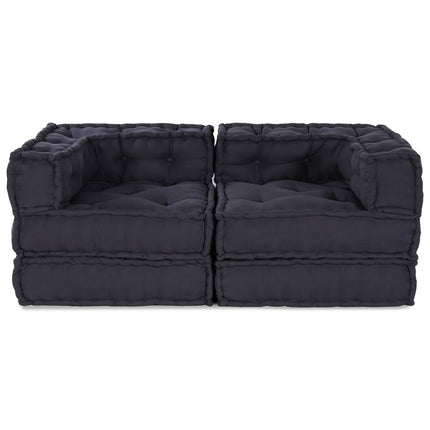 Modulssofa Enhed 2 pcs Antracit 140 x 70 x 56 cm Stof