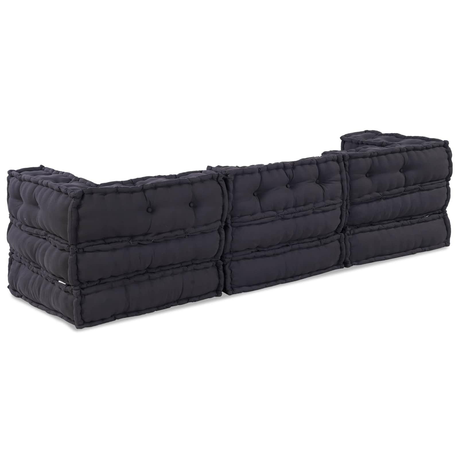 Modulssofa Enhed 3 pcs Antracit Stof