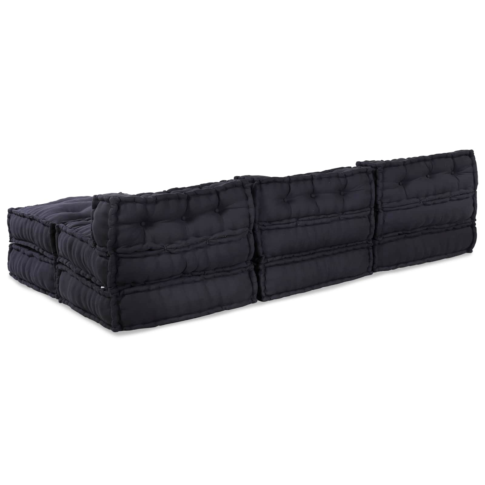 Modulssofa Enhed 4 pcs Antracit Stof