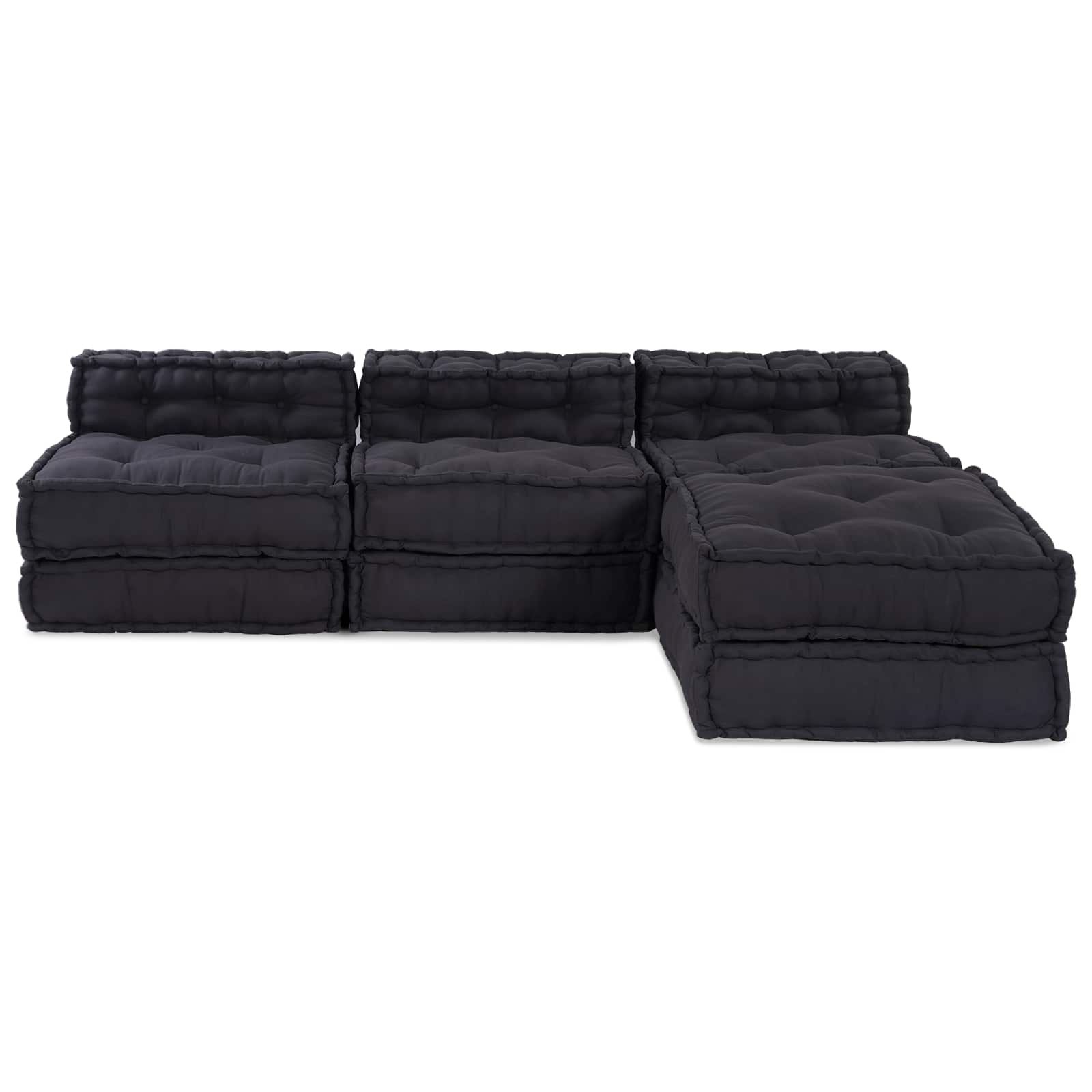 Modulssofa Enhed 4 pcs Antracit Stof