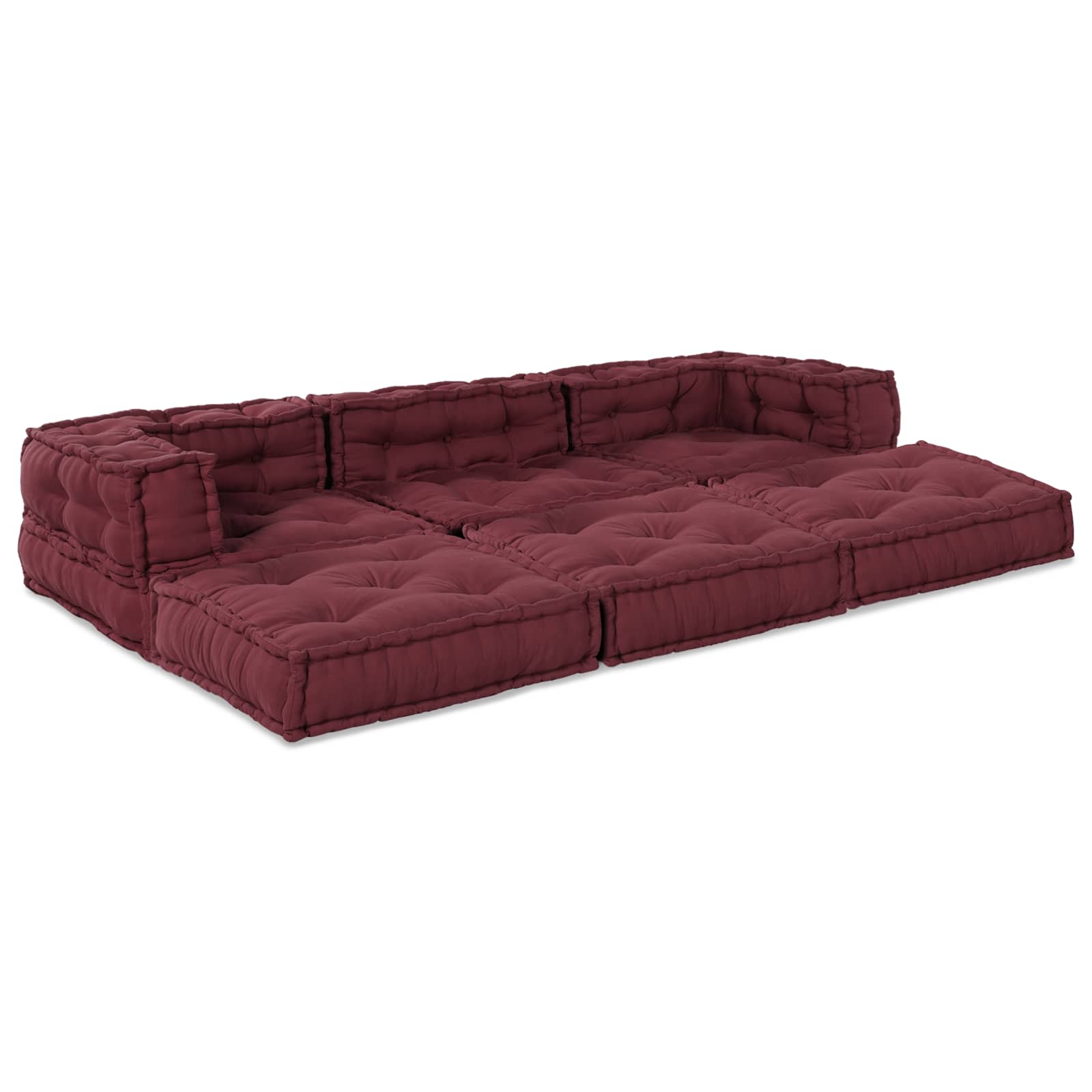 Modulssofa Enhed 3 pcs Bordeaux Stof