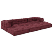 Modulssofa Enhed 3 pcs Bordeaux Stof