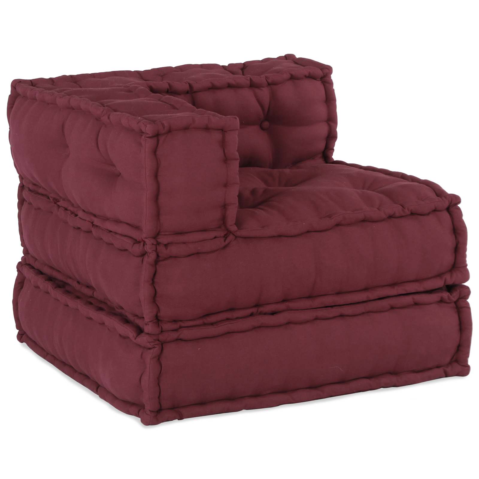Modulssofa Enhed 3 pcs Bordeaux Stof