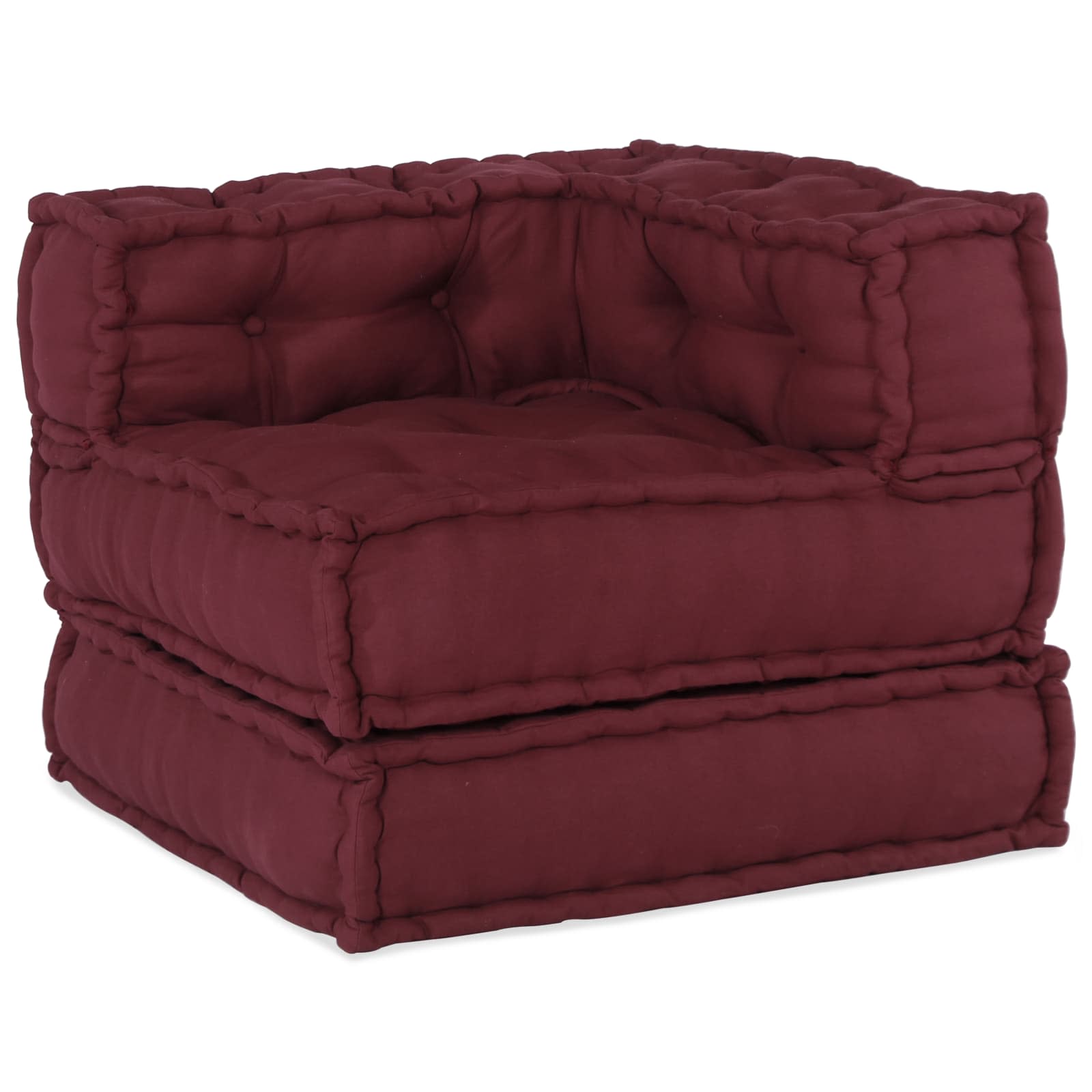 Modulssofa Enhed 3 pcs Bordeaux Stof