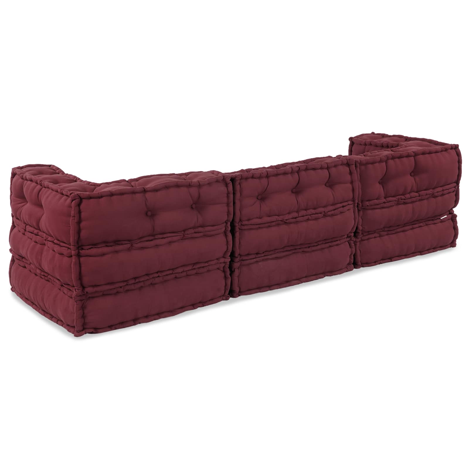 Modulssofa Enhed 3 pcs Bordeaux Stof