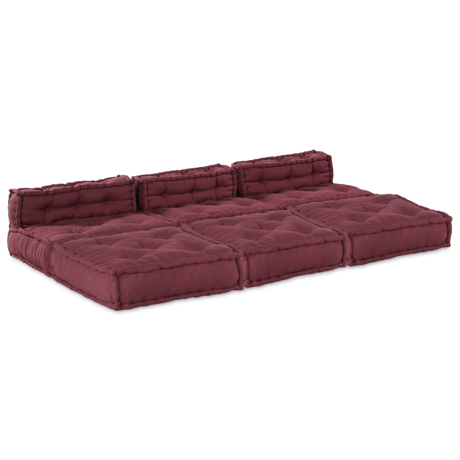 Modulssofa Enhed 4 pcs Bordeaux Stof