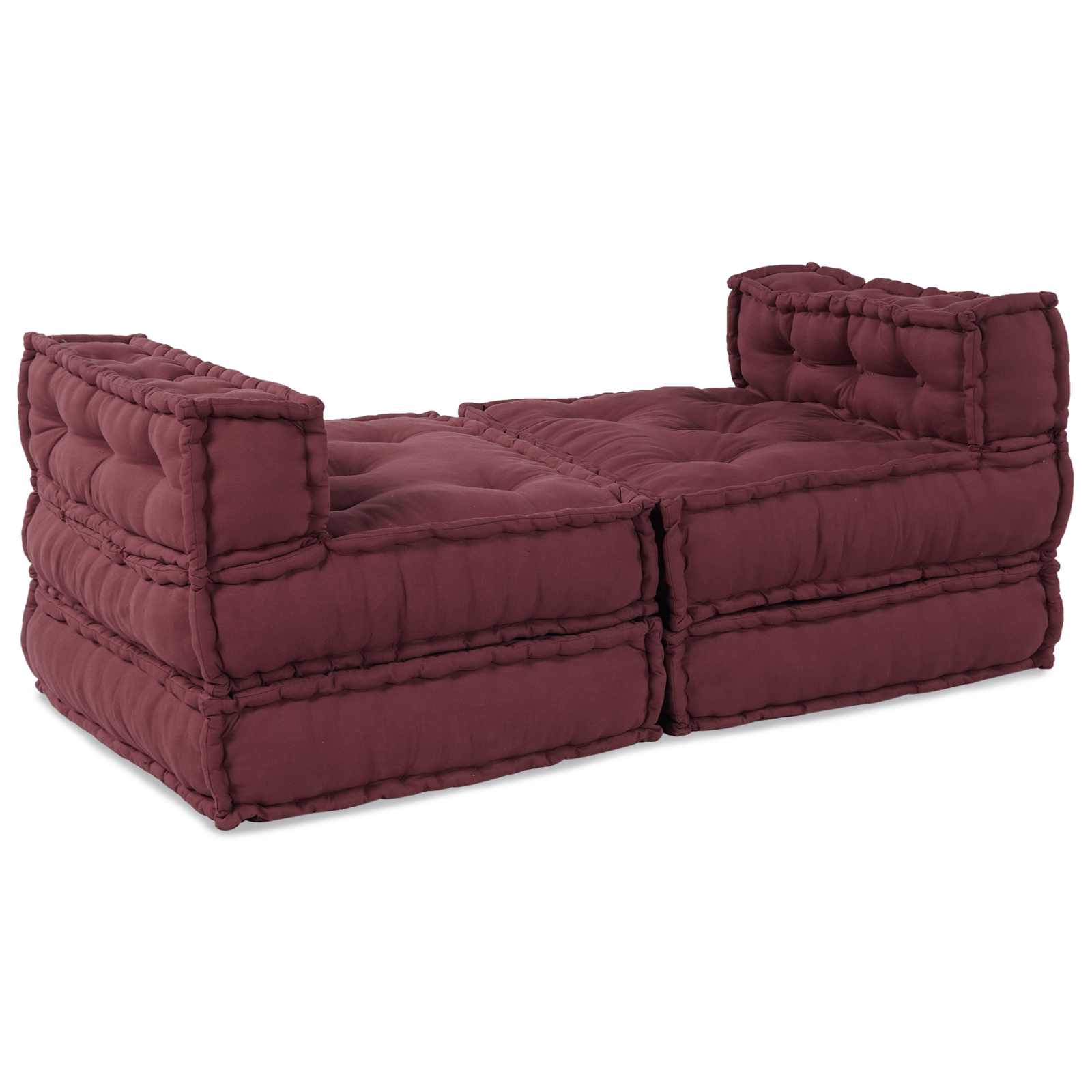 Modulssofa Enhed 4 pcs Bordeaux Stof