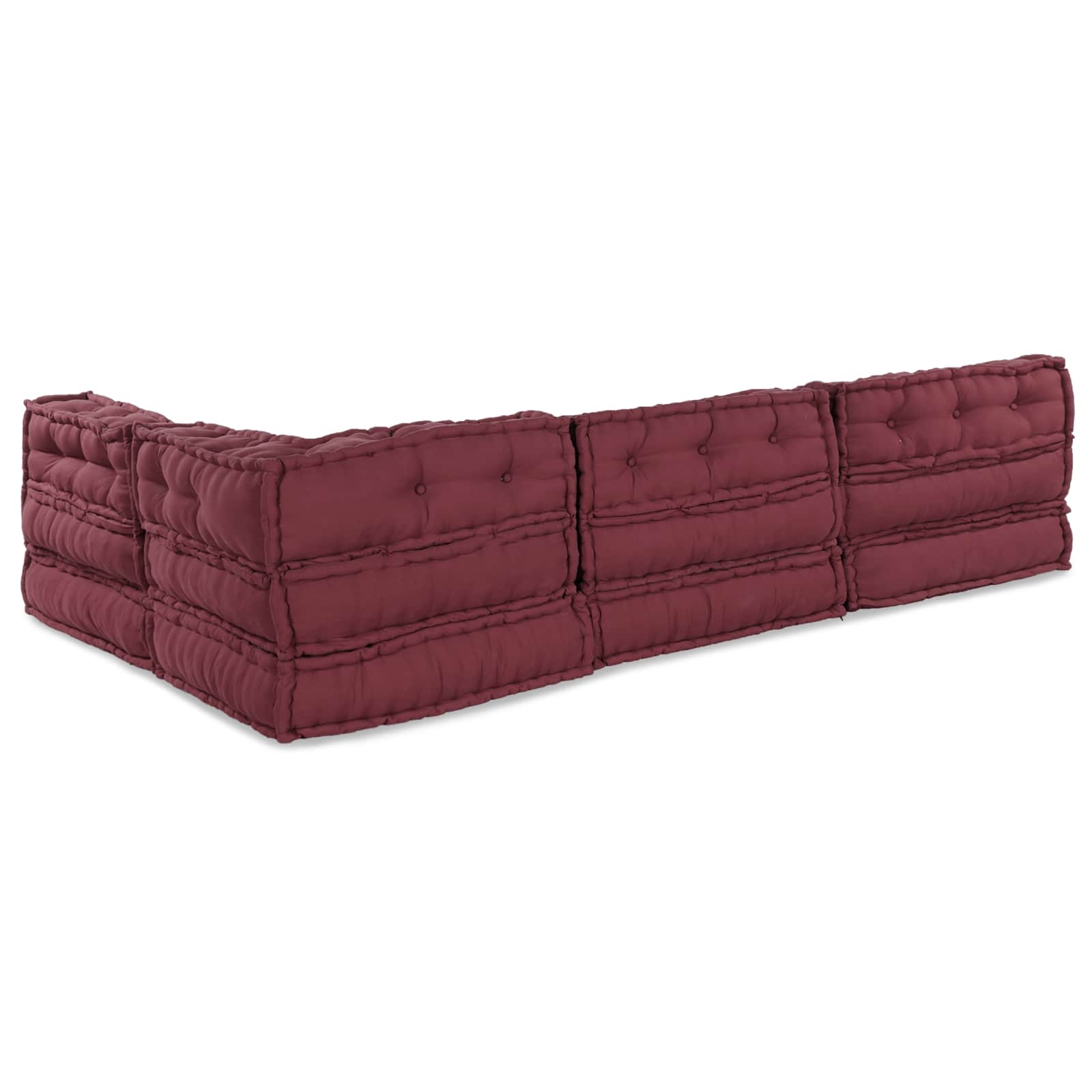 Modulssofa Enhed 4 pcs Bordeaux Stof