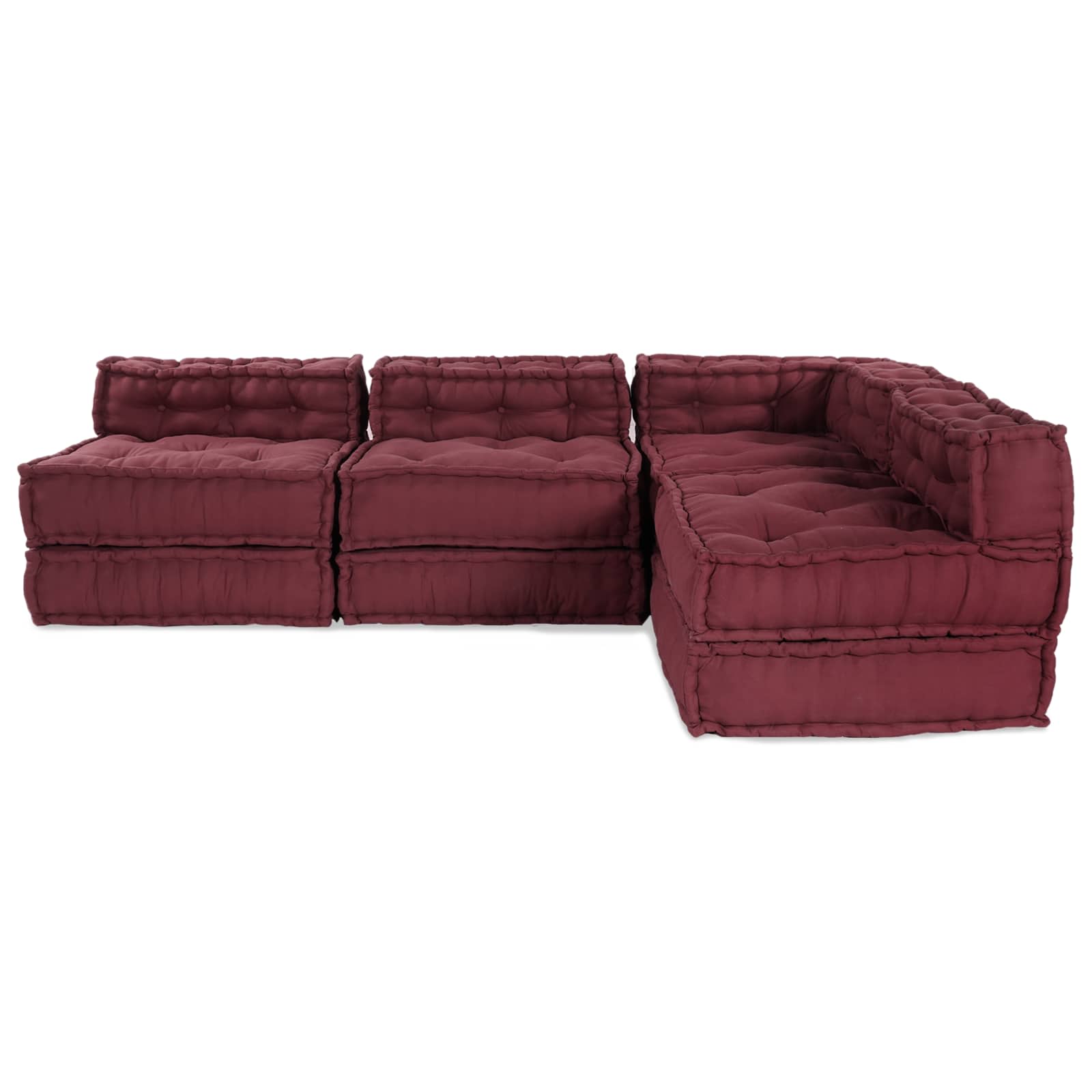 Modulssofa Enhed 4 pcs Bordeaux Stof