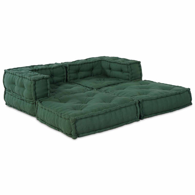 Modulssofa Enhed 2 pcs Grøn 140 x 70 x 56 cm Stof