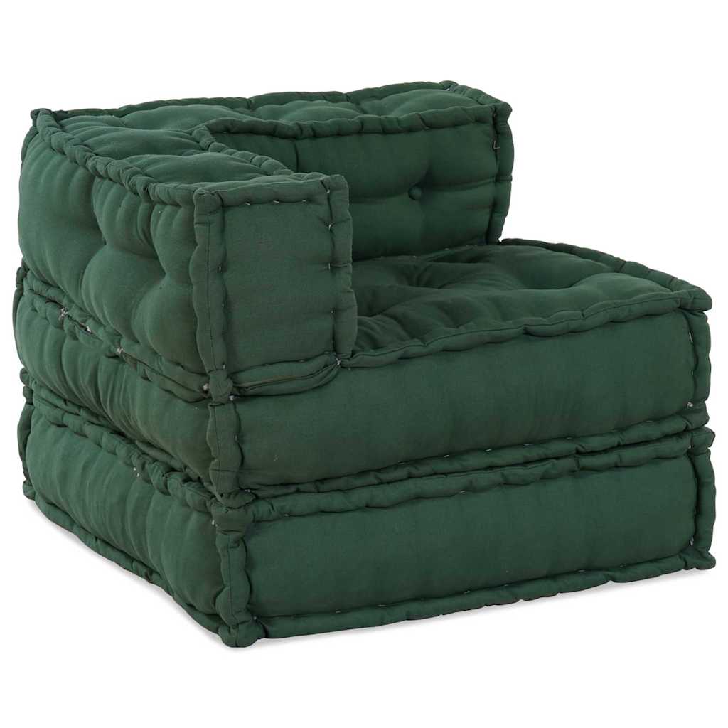 Modulssofa Enhed 3 pcs Grøn Stof