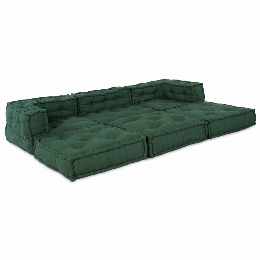Modulssofa Enhed 3 pcs Grøn Stof