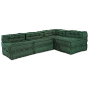 Modulssofa Enhed 4 pcs Grøn Stof